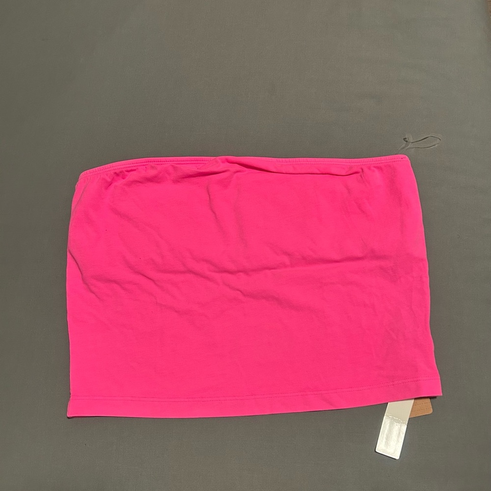 Hot Pink Tube Crop Top